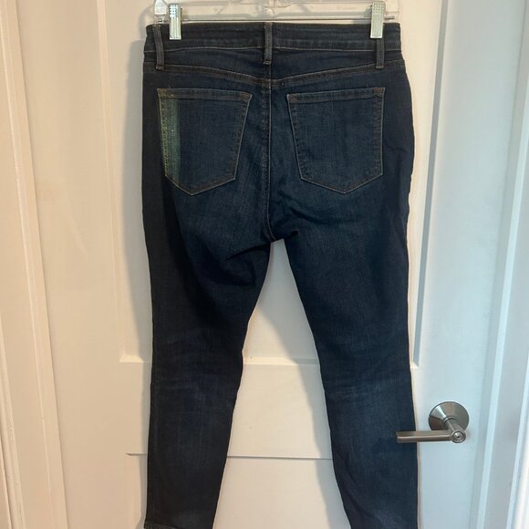 Loft; 28/6 P; Curvy skinny ankle dark wash denim jeans - Picture 2 of 2